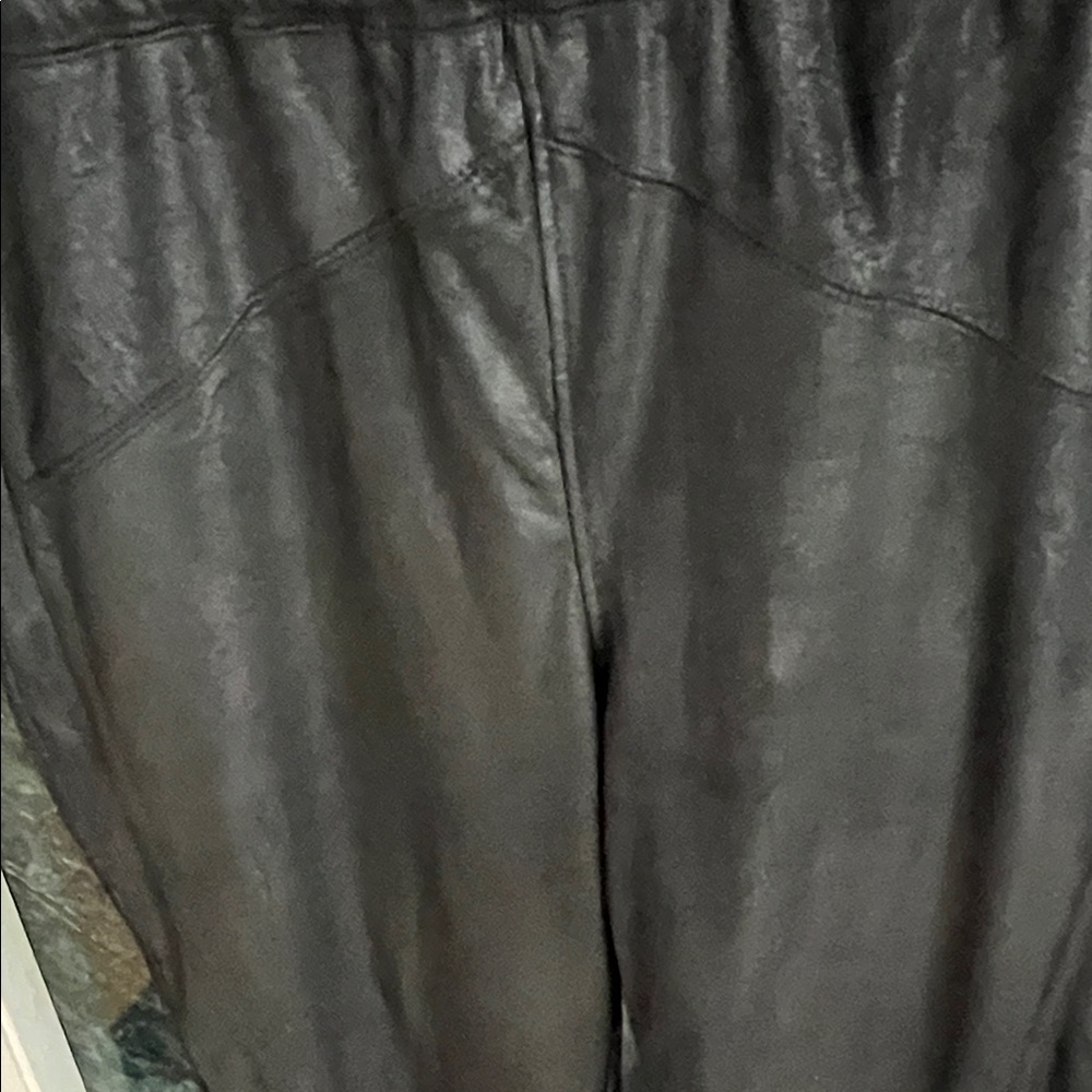Free People Black Faux Leather Leggings
